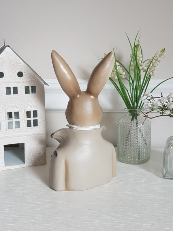 Hasenbüste - Hasenkopf - beige - Höhe 20 cm - Shabby Chic – Bild 3