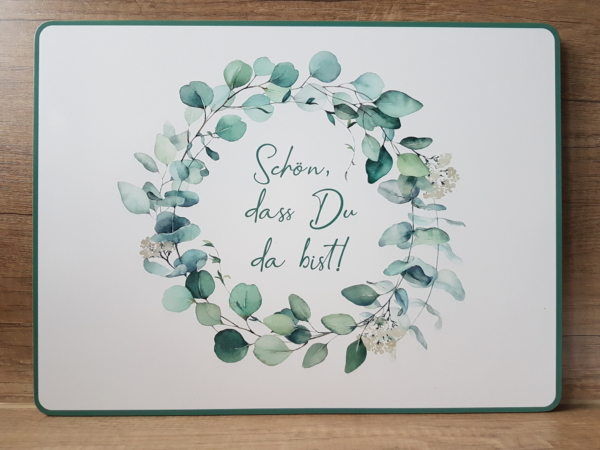Tischsets / Platzsets "Eukalyptus" - 4-teilig - Korkeiche / MDF - Shabby Landhaus - Motiv 2 – Bild 2