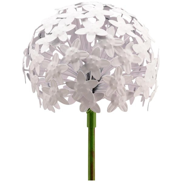 Gartenstecker "Allium" - Metall - weiß - in 2 Größen verfügbar – Bild 5
